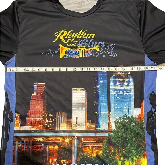 Rhythm and Blues - Houston 5K Run - Finish Strong Men's Athletic Shirt - Sz XXL - Picture 15 of 15